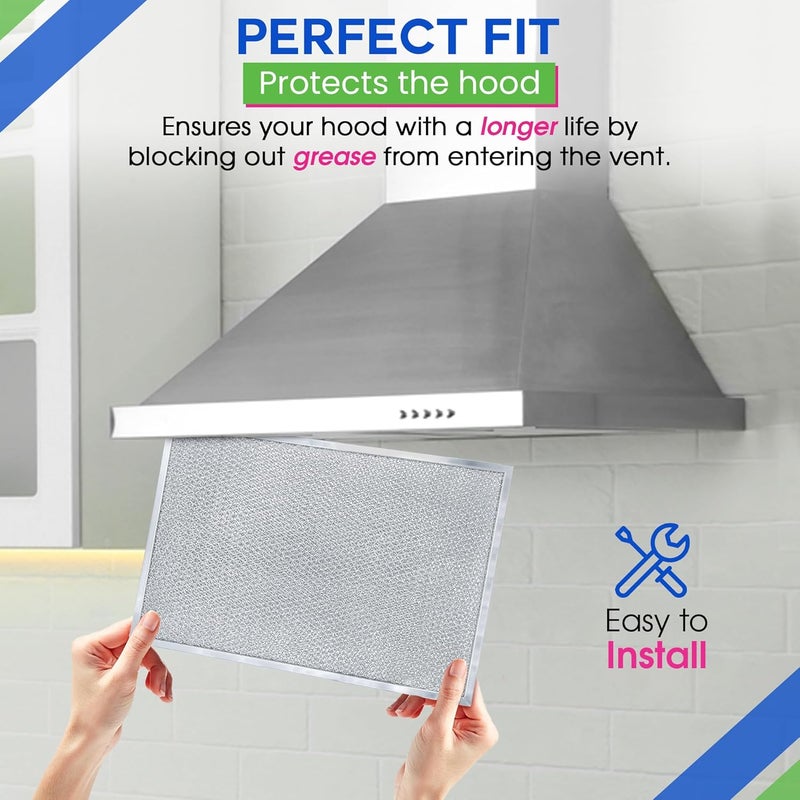 Bagean Stove Hood Vent Filter 11.8" x 17.35" BPS1FA36 Compatible with Broan Range Hood Filter Replacement - Fit's Allure Range Overhead Aluminum Screen - Blocks Grease & Filters Over Oven Air (1-Pack) - Image 5